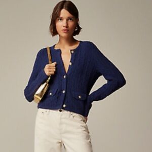 NWT, J Crew Odette Sweater. Navy, size small